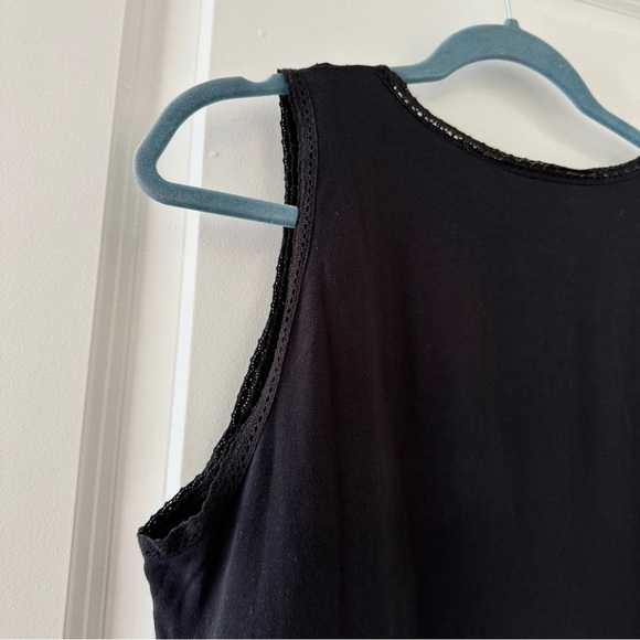 Vintage Y2K Requirements Black Eyelet Bow Sleeveless Top Women’s Size Medium - Picture 11 of 15
